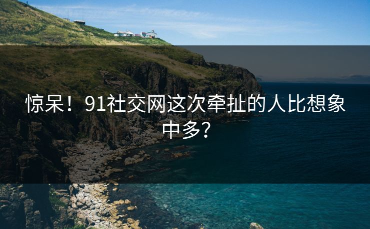 惊呆！91社交网这次牵扯的人比想象中多？