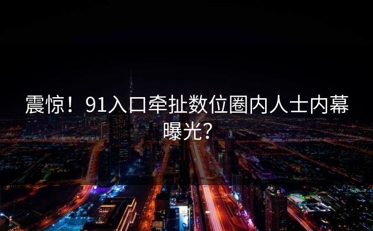 震惊！91入口牵扯数位圈内人士内幕曝光？
